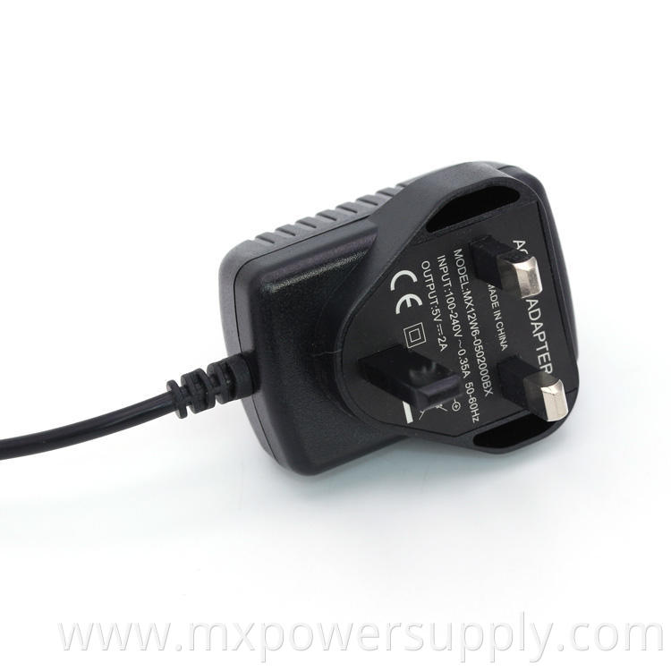 Bis certification india plug power adapter 5V 9v 12v 1a for security product